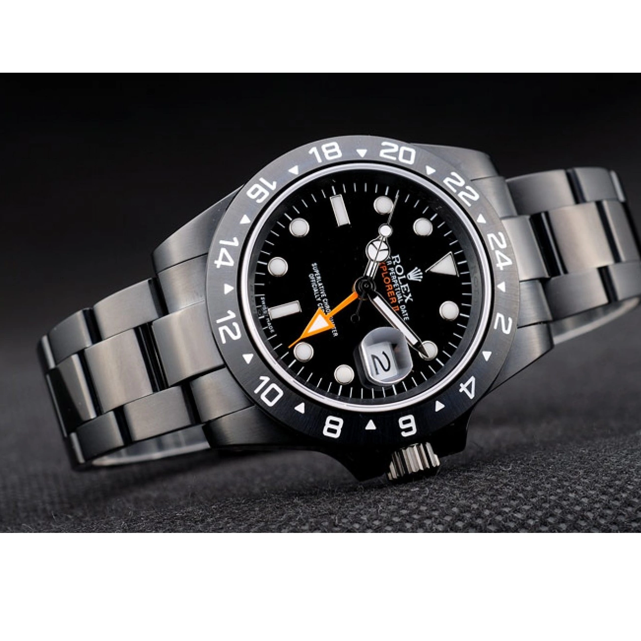 Aaa replica watch Dial 2385 Black Bezel Rolex Watch Ceramic Explorer Black 0804